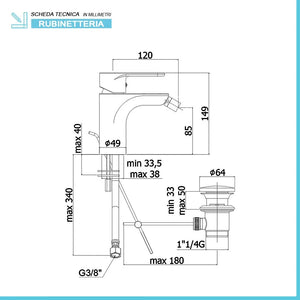 Set miscelatori Paffoni Green lavabo alto bidet e vasca con kit doccia