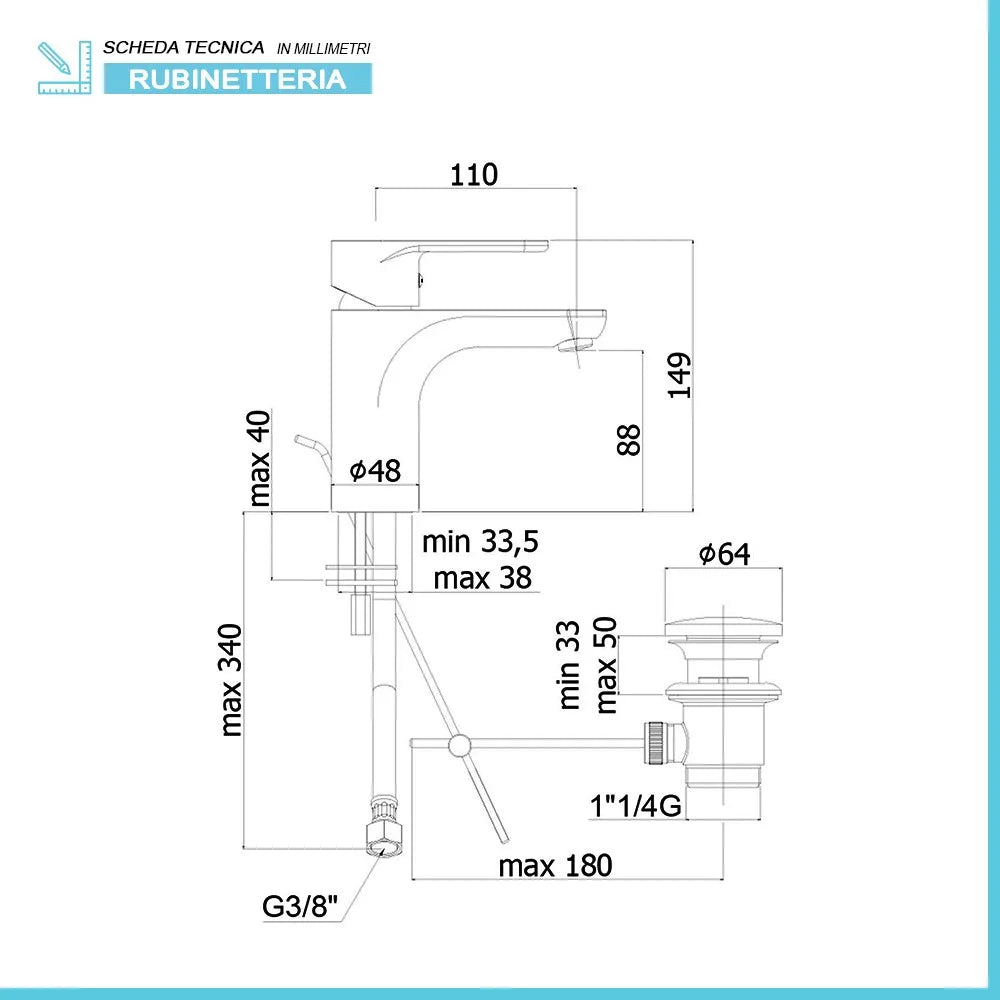 Set miscelatori Paffoni Green lavabo bidet e doccia incasso con deviatore