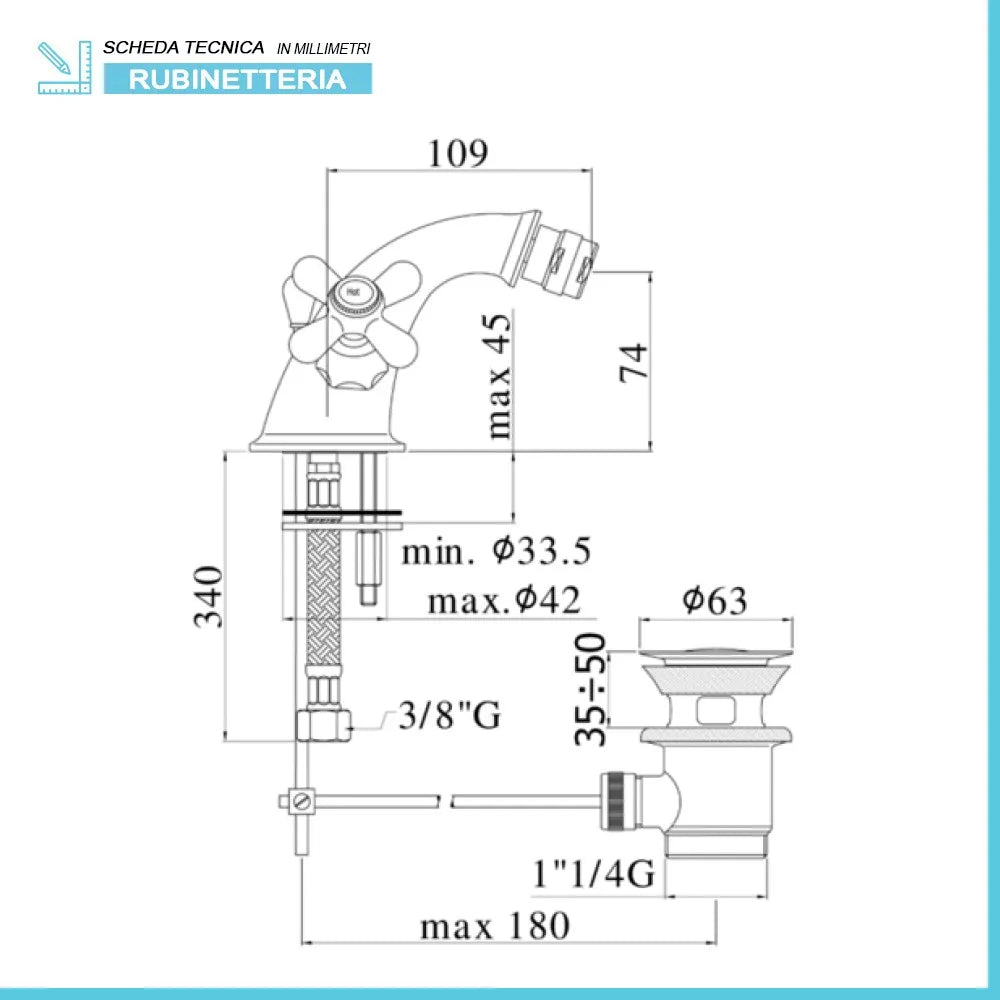 Set miscelatori Paffoni Iris lavabo bidet e gruppo vasca con scarico incluso