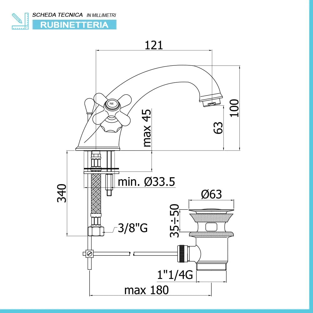 Set miscelatori Paffoni Iris lavabo bidet e gruppo vasca con scarico incluso