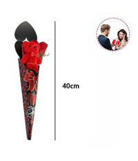 Set Orsetto In Peluche Rosso Con Fiore Love 40cm Idea Regalo San Valentino 63293         