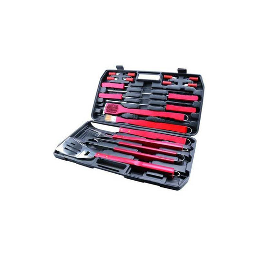 Set P/Barbecues Sandrigarden 18Pz M.Legno Ac.Inox Valigetta
