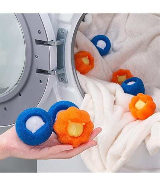 Set Palline Cattura Rimuovi Raccogli Capelli E Peli Per Lavatrice Riutilizzabile         