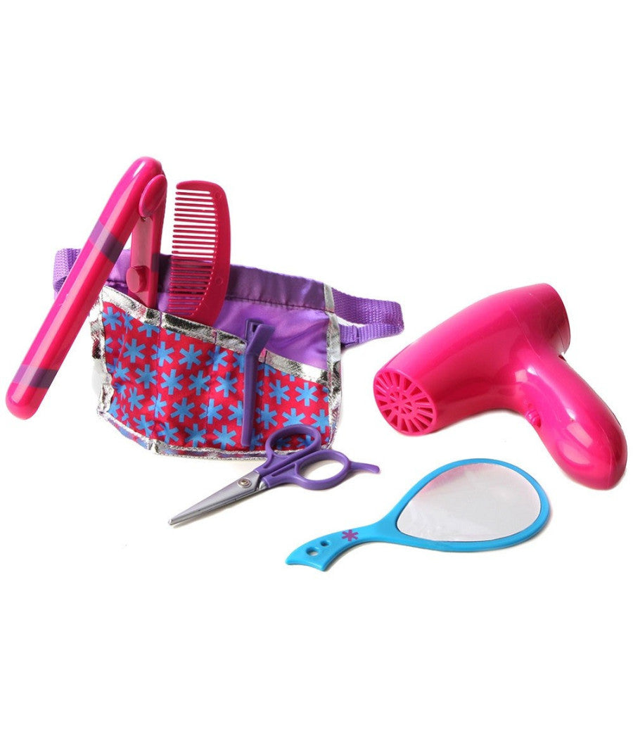 Set Parrucchiera Per Bambini Con Phone Piastra Specchio E Accessori Per Capelli         