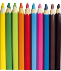 Set Pastelli Colorati 12 Pz. Matite In Legno Per Colorare Bambini Scuola Disegno         