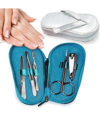 Set Per Manicure E Pedicure 5 Pezzi Flip Flop In Astuccio Pvc Beach Slipper         