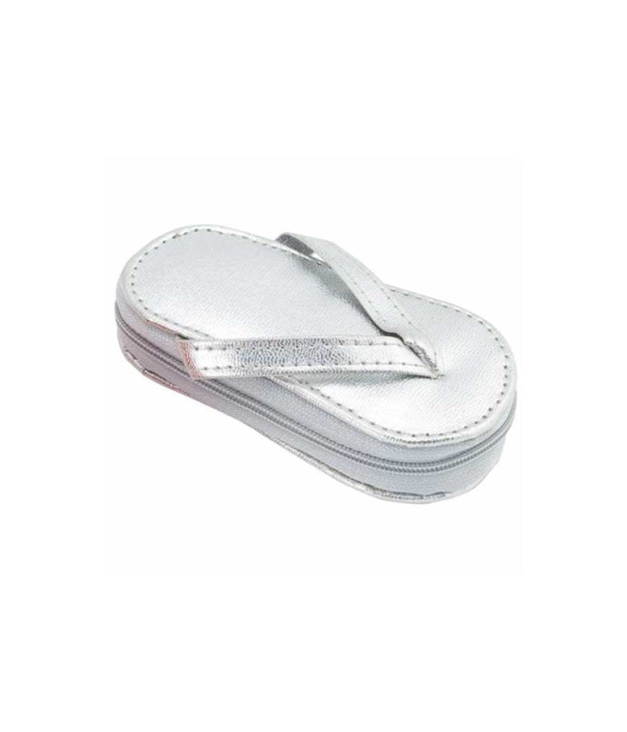 Set Per Manicure E Pedicure 5 Pezzi Flip Flop In Astuccio Pvc Beach Slipper         