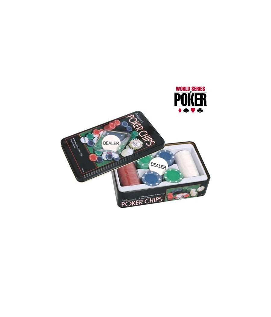 Set Poker Chips Professioale 100 Fishes Fiches Dakota Texas Holdem 100 Chips         