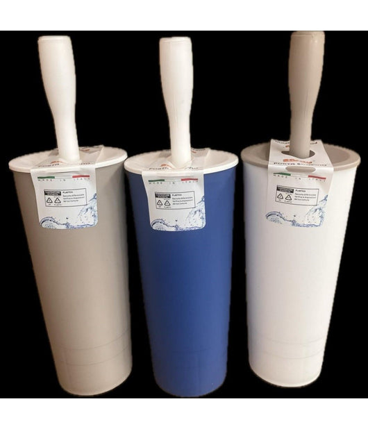 Set Portascopino Bagno Wc Toilette Con Scopino Completo In Plastica Vari Colori         