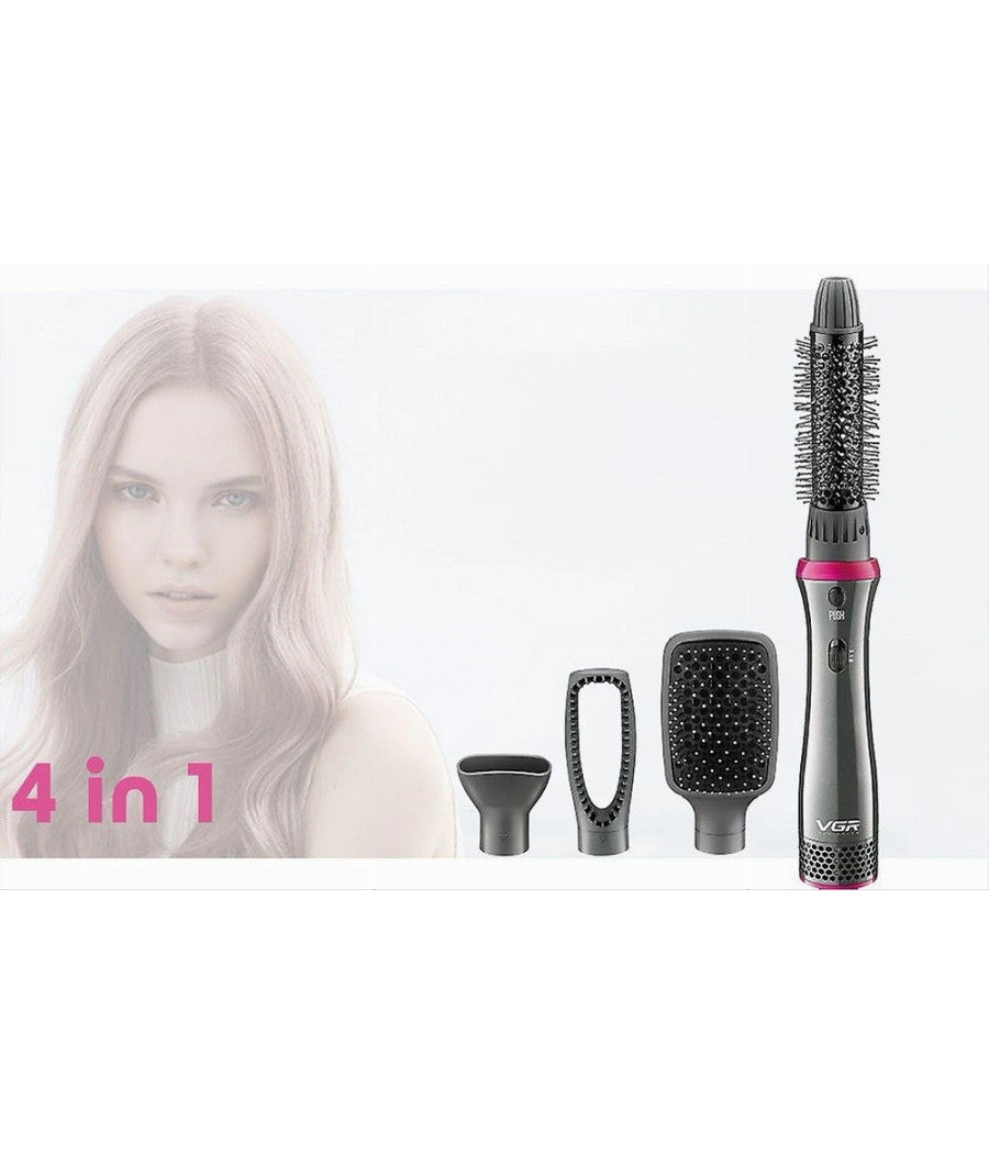 Set Professionale Per Styler Ad Aria Calda Piastra Asciugacapelli 4in1 Vgr V-408         