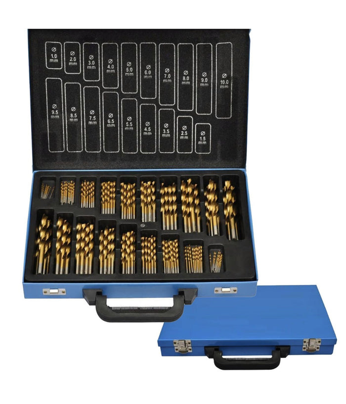 Set Punte Trapano 170pz Pezzi Titanio Hss Valigetta Metallo 1 10 Mm Ferro Legno         
