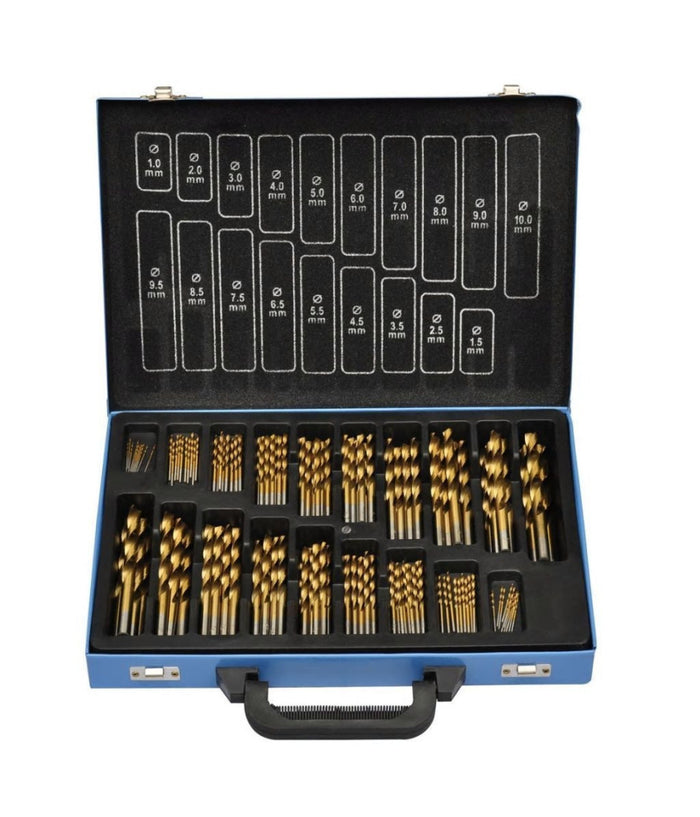 Set Punte Trapano 170pz Pezzi Titanio Hss Valigetta Metallo 1 10 Mm Ferro Legno         