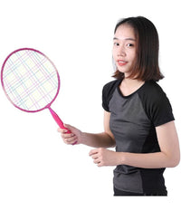 Set Racchetta Badminton Palla Leghe Nylon Per Bambini Giocattoli All'aperto Rosa         