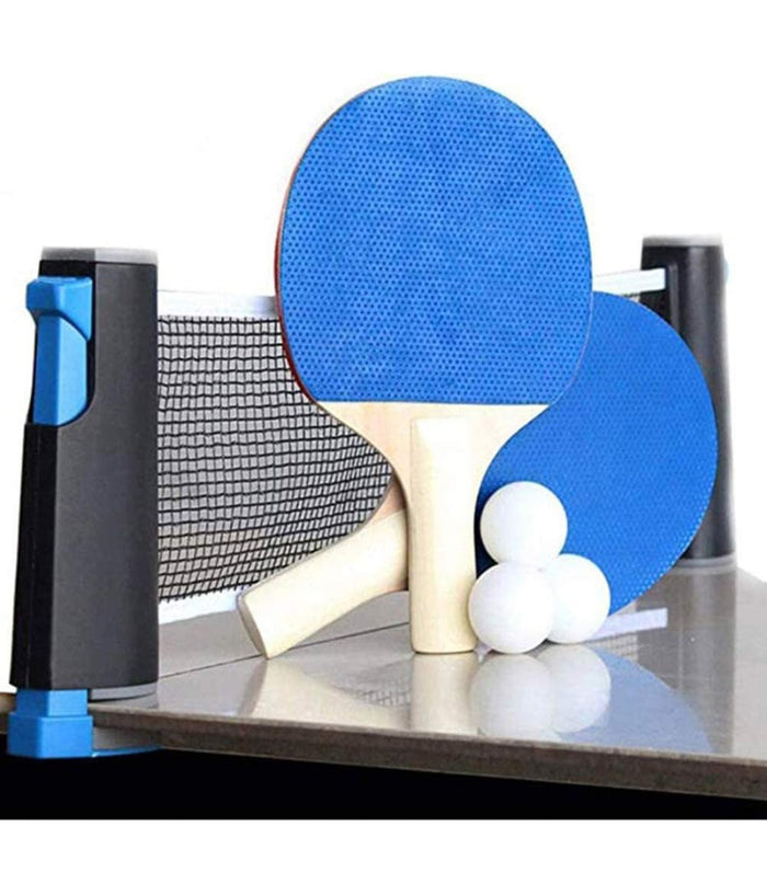 Set Racchette Ping Pong Con Staffa A Rete Retrattile Morsetti Palle Pali Tennis         