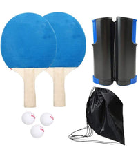 Set Racchette Ping Pong Con Staffa A Rete Retrattile Morsetti Palle Pali Tennis         