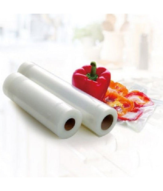 Set Rotoli Per Sottovuoto 20x300cm Per Congelamento Cibi Alimenti Frutta Verdura         