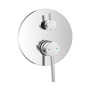 Set rubinetti lavabo bidet e doccia a due vie in acciaio inox Nuego