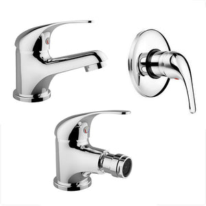 Set rubinetti lavabo bidet e incasso doccia serie Italia