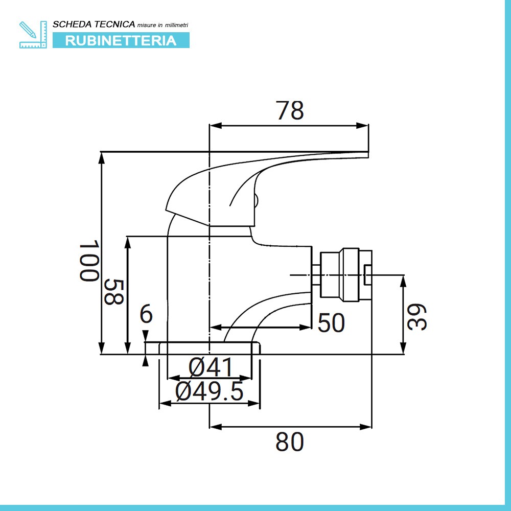 Set rubinetti lavabo bidet e incasso doccia serie Italia