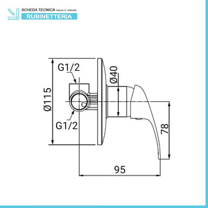 Set rubinetti lavabo bidet e incasso doccia serie Italia
