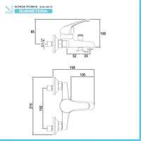 Set rubinetti lavabo bidet e vasca con kit doccia incluso Kant