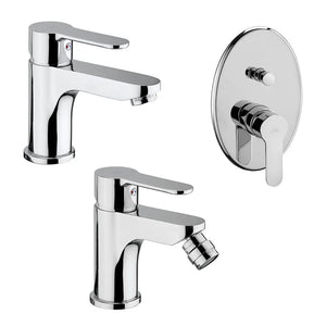Set rubinetti Paffoni Blu lavabo bidet e doccia incasso con deviatore