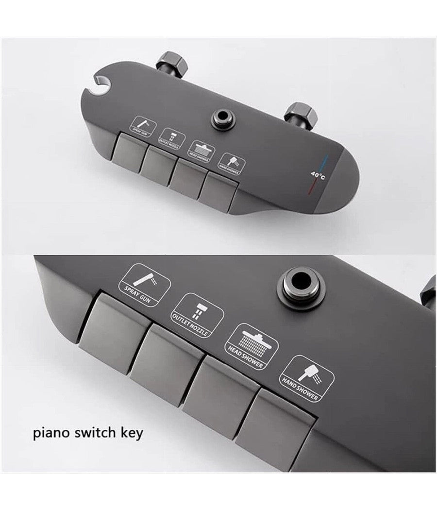 Set Saliscendi Bagno Colonna Doccia Miscelatore Rubinetto Soffione Doccetta Bidet 87346         