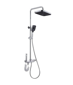 Set Saliscendi Bagno Colonna Doccia Rubinetto Soffione Doccetta Bidet Cromato 87343         