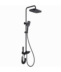 Set Saliscendi Colonna Doccia Bagno Rubinetto Soffione Doccetta Bidet Nero 87344         