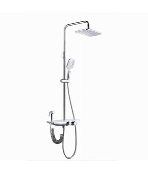 Set Saliscendi Colonna Doccia Bagno Soffione Doccetta Bidet Rubinetto Cromato 87341         