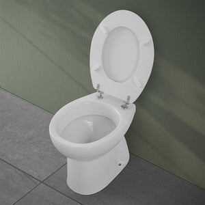 Set sanitari bagno in ceramica bianca lucida  Flora completo di sedile wc