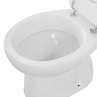 Set sanitari bagno in ceramica bianca lucida  Flora completo di sedile wc