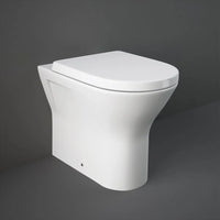 Set sanitari filomuro resort rimless in bianco lucido con copriwc flat soft close