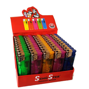 Trade Shop - Set Scatola 50 Pz Accendini Elettronico Ricaricabili Accendino Colorati Grandi -