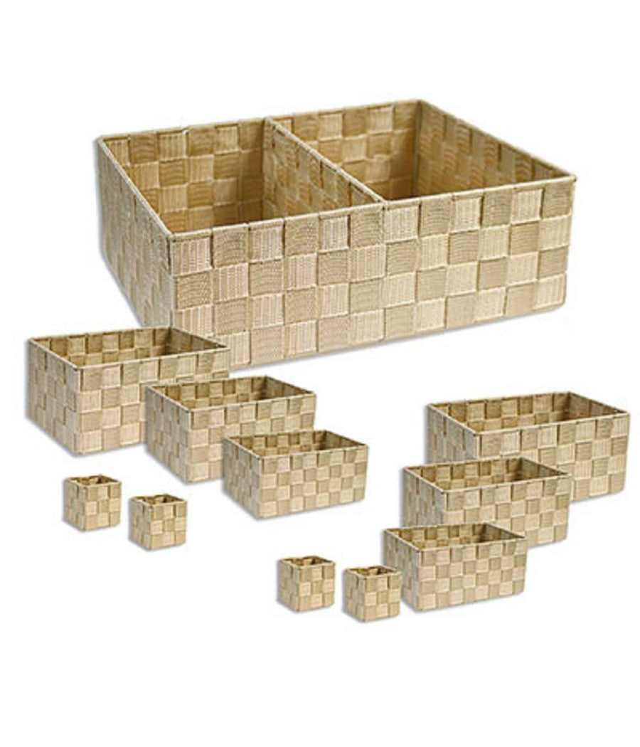 Set Scatole In Tessuto Porta Oggetti Organizer Da Bagno Armadi Scaffali 79155         