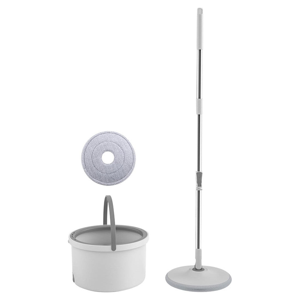 Trade Shop - Set Scopa Secchio Igienico Mani Libere Sistema Pulizia Pavimenti Capacità 2,5 Lt -