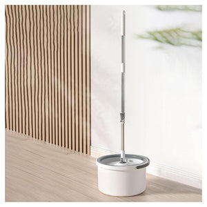 Trade Shop - Set Scopa Secchio Igienico Mani Libere Sistema Pulizia Pavimenti Capacità 2,5 Lt -