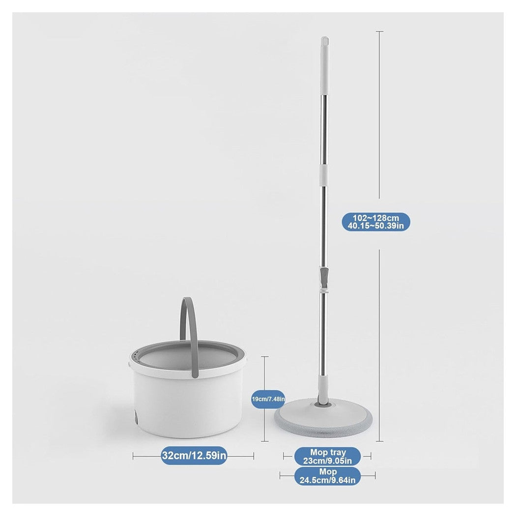 Trade Shop - Set Scopa Secchio Igienico Mani Libere Sistema Pulizia Pavimenti Capacità 2,5 Lt -