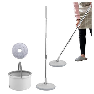 Trade Shop - Set Scopa Secchio Igienico Mani Libere Sistema Pulizia Pavimenti Capacità 2,5 Lt -