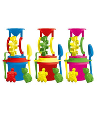 Set Secchiello Mare Mulino Piccolo Accessori Formine Paletta Colori Ass 000108a         