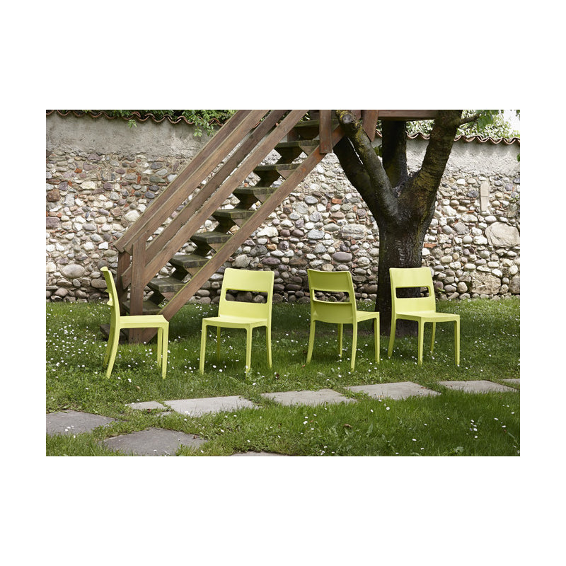 SET SEI SEDIE SAI TECNOPOLIMERO SCAB DESIGN MADE IN ITALY - Antracite 81