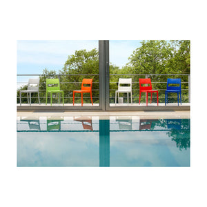 SET SEI SEDIE SAI TECNOPOLIMERO SCAB DESIGN MADE IN ITALY - Terracotta 73