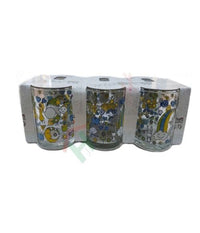 Set Servizio 6 Pezzi Bicchieri Vetro Decorati Passerotti Luna Cuore         