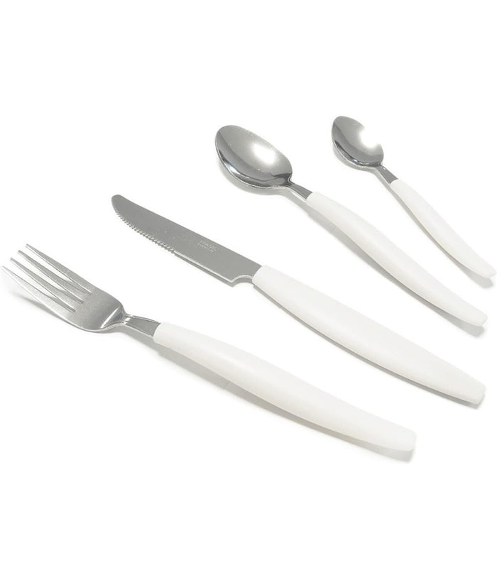 Set Servizio Di Posate 24 Pz Per 6 Persone In Acciaio Inossidabile Colore Crema         