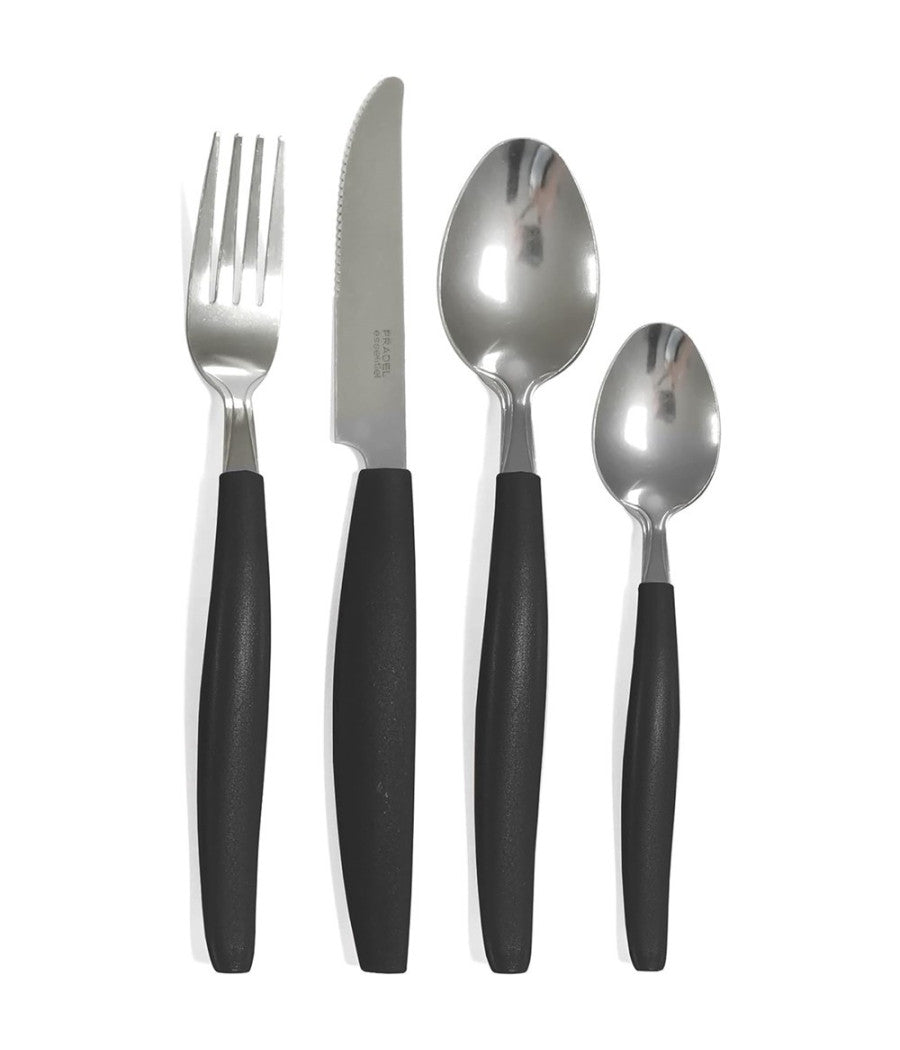 Set Servizio Di Posate 24pezzi Per 6 Persone In Acciaio Inossidabile Colore Nero         