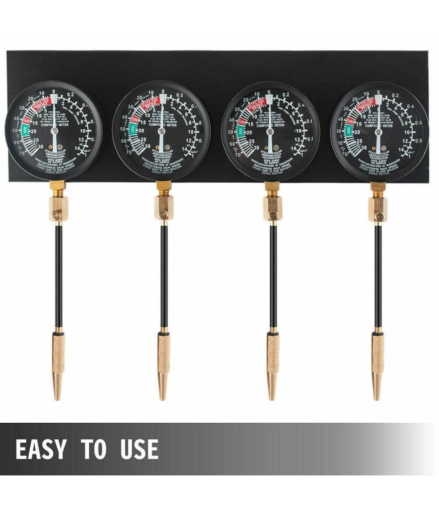 Set Sincronizzatore Carburatore Misurazione Vuoto Pressione Vacuometro         