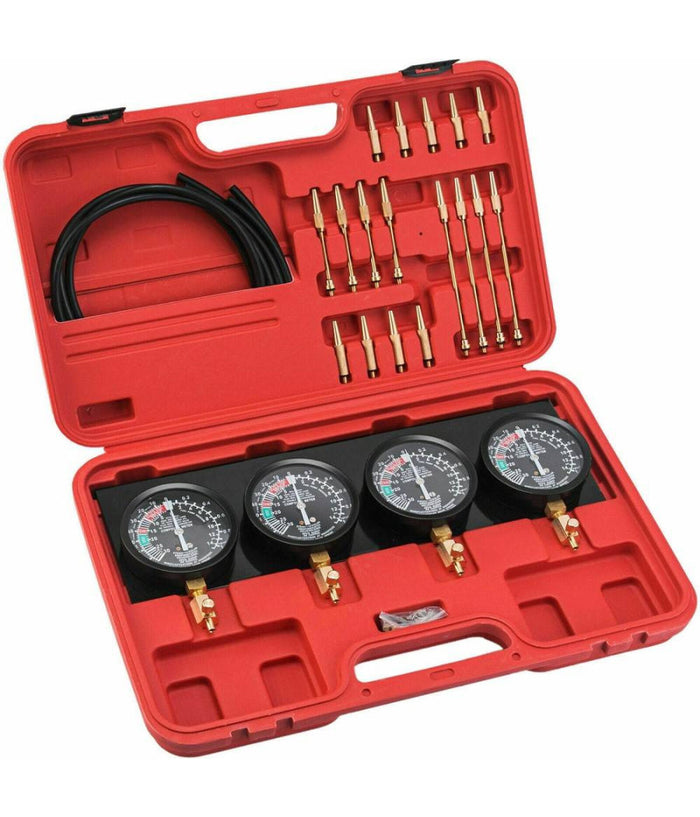 Set Sincronizzatore Carburatore Misurazione Vuoto Pressione Vacuometro         
