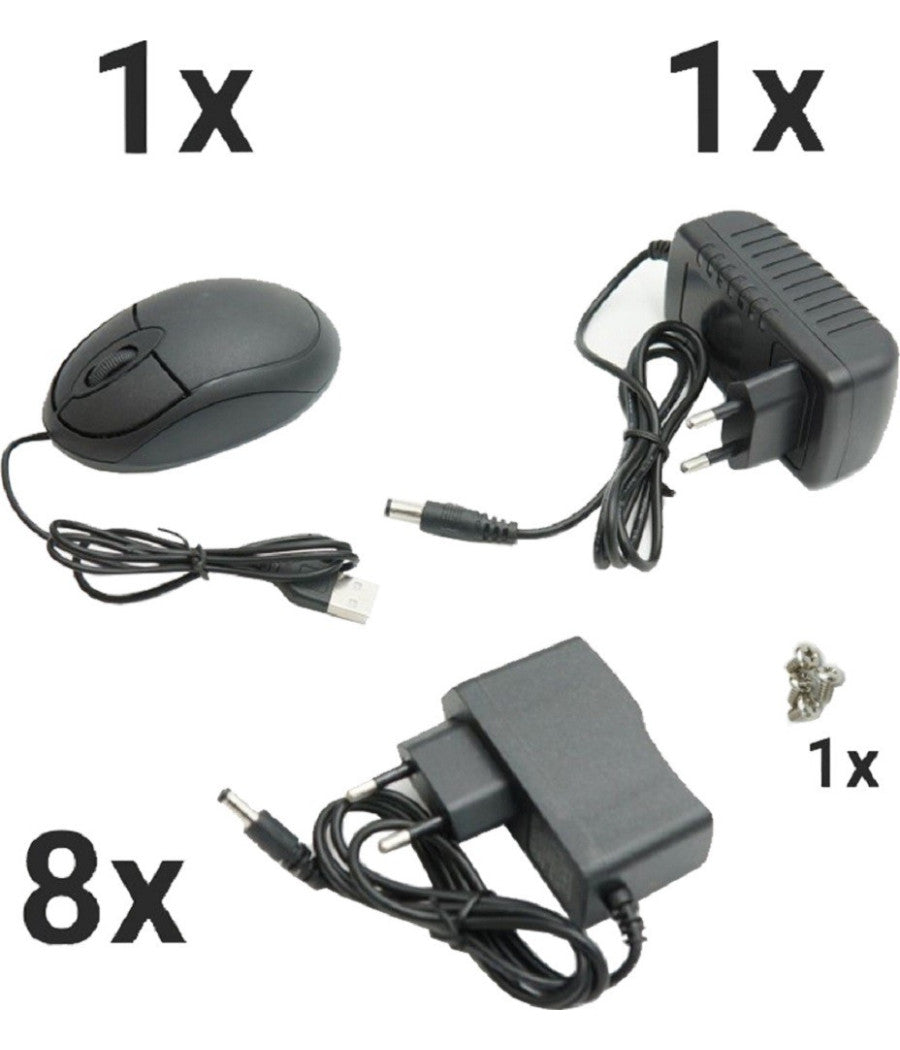 Set Sistema Di Registrazione Sorveglianza Cctv Integrato 8 Telecamere 4k Q-s8pro         