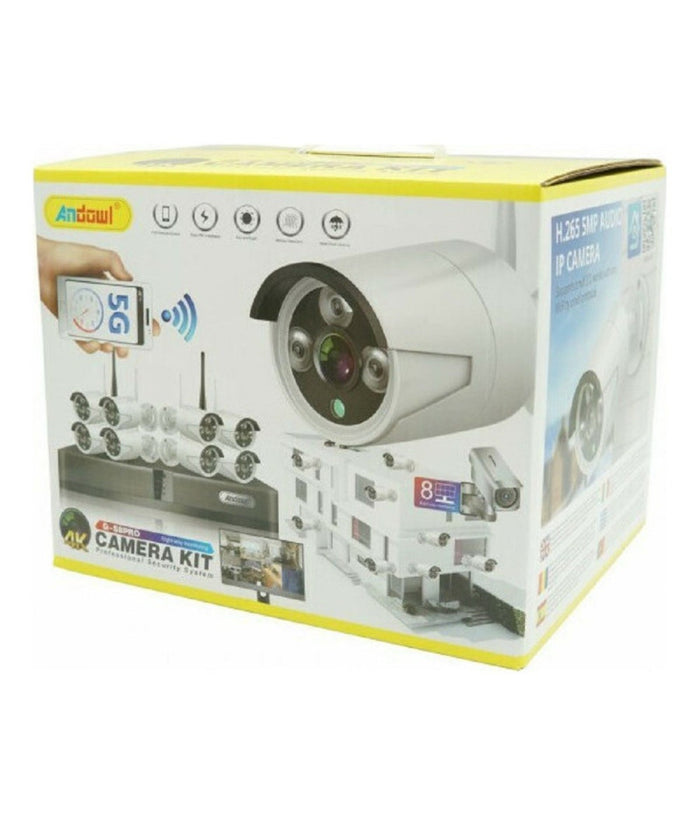 Set Sistema Di Registrazione Sorveglianza Cctv Integrato 8 Telecamere 4k Q-s8pro         