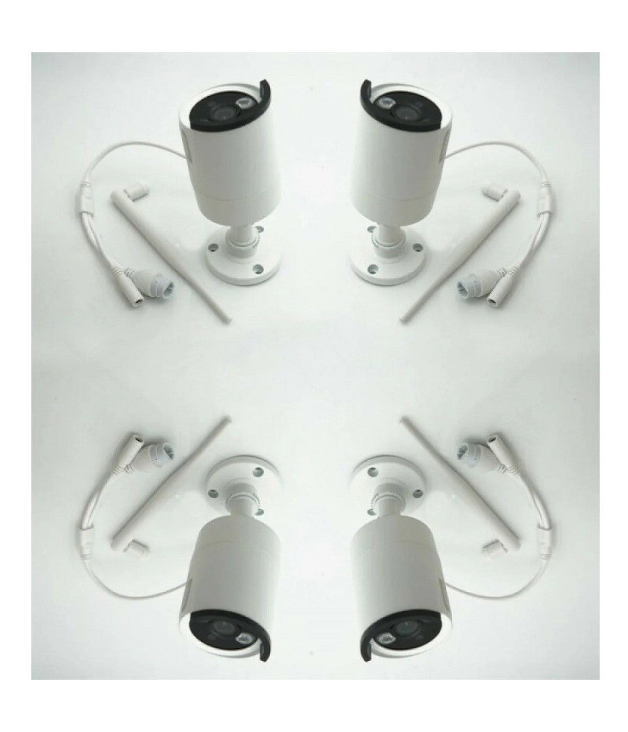 Set Sistema Di Sorveglianza Registrazione 4k Hd Telecamera 4 Canali Cctv Q-s4pro         